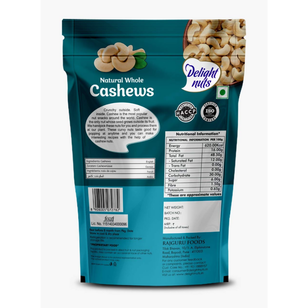 Delight nuts Natural Whole Cashews - Dista