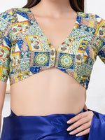 Thumbnail for Joban Fashion Multi Polyester Elbow Sleeveless Front Open Blouse