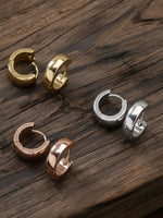 Thumbnail for NVR Men's Set of 3 Multicolour Hoop Earrings - Distacart