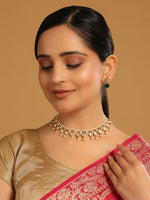 Thumbnail for Nuyug 22K Gold Plated Regal Kundan & Pearl Matha Patti