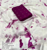 Thumbnail for Rani Poly Georgette Tie and Dye Saree with Unstitched Blouse - Hiral Fashion - Distacart