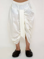 Thumbnail for Lil Drama Genda Phool Mustard Kurta and White Dhoti Set for Boys