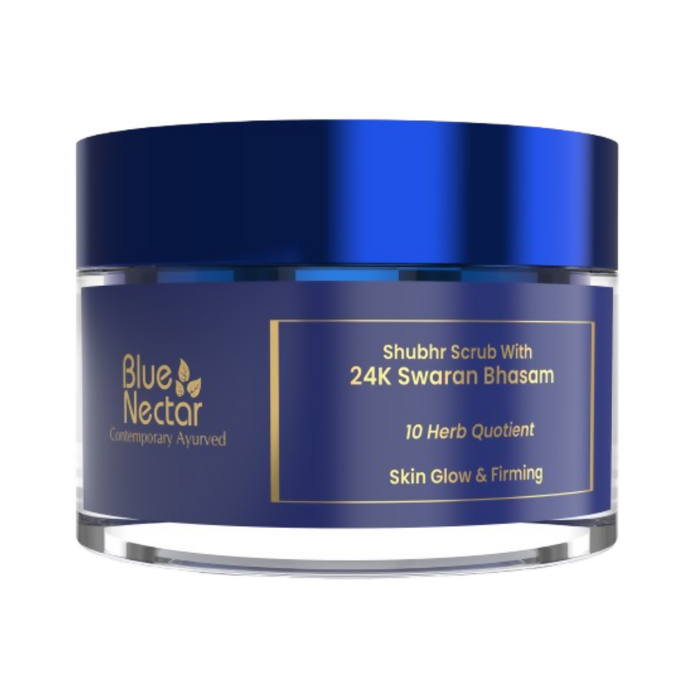 Blue Nectar Shubhr Face Scrub with 24K Gold Swaran Bhasam - Distacart