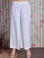 Thumbnail for Ode by House of Pataudi Ethnic Motifs Printed Straight Pure Cotton Kurta with Palazzos - Distacart