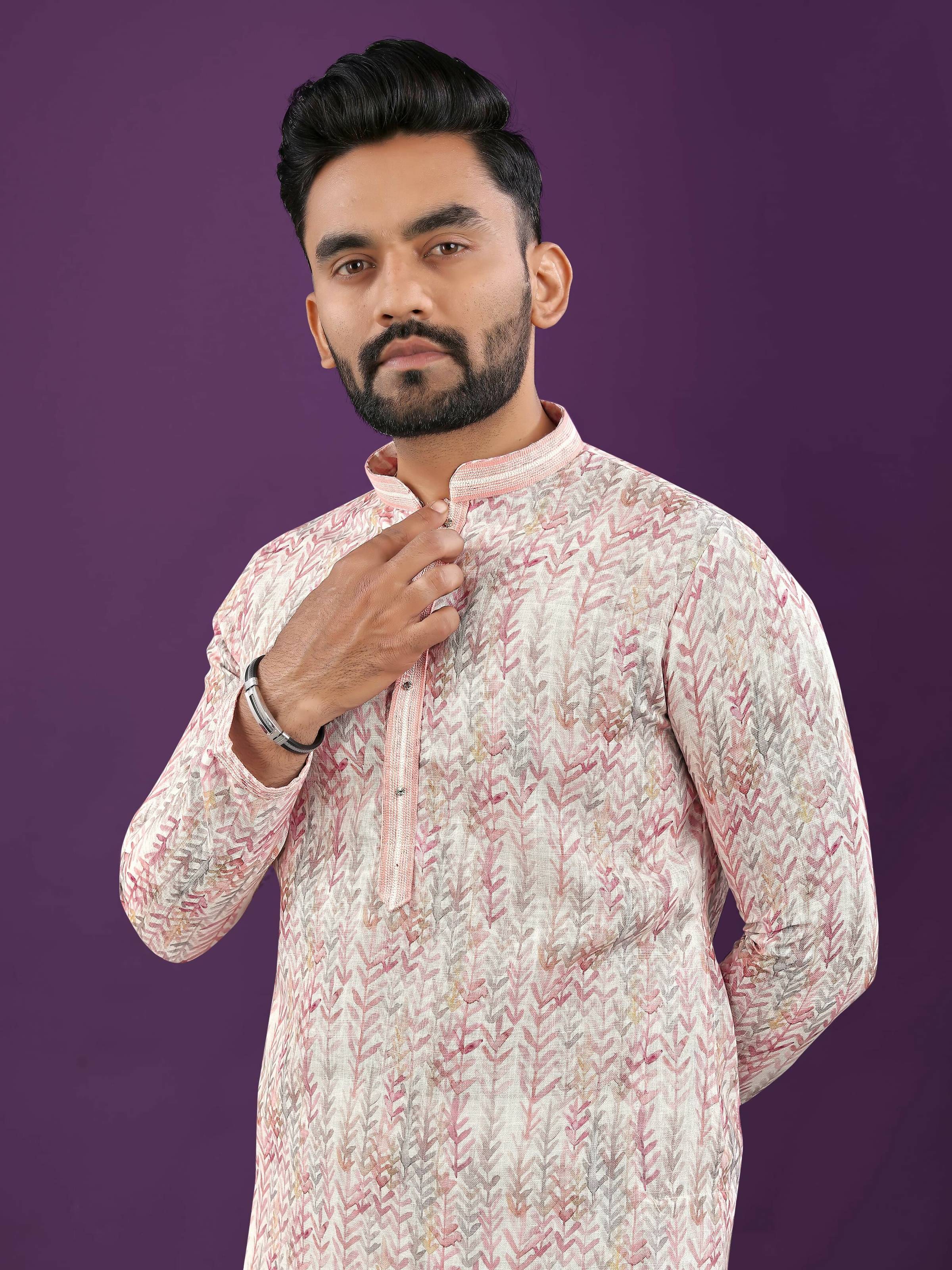 Anaita Light Pink Digital Print Kurta - Distacart