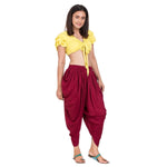 Thumbnail for Asmaani Maroon Color Solid Dhoti Patiala