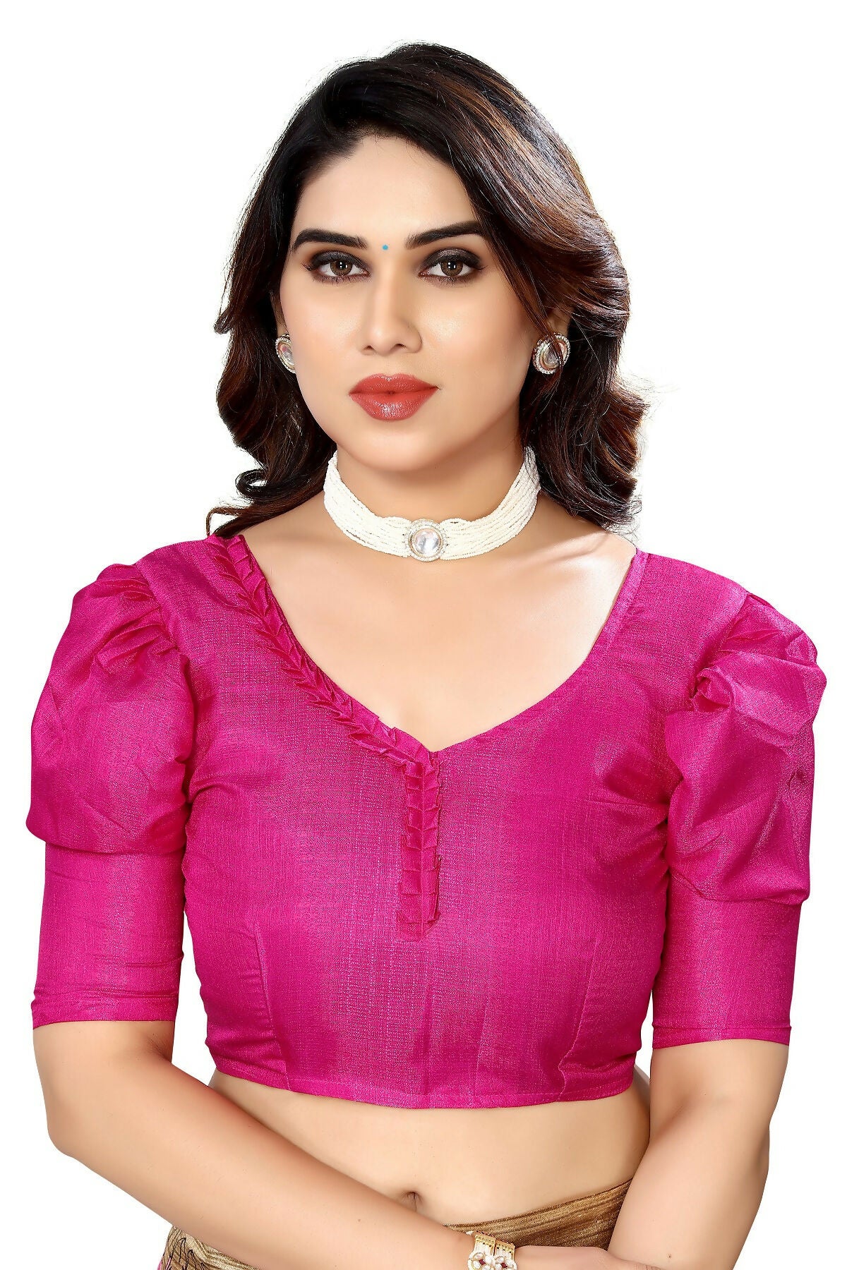 Vamika baby pink Printed Art Silk Saree - Distacart