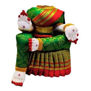 SRI YAGNAA - Decoartive Ammavari Doll - Green - Dista