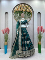 Thumbnail for Prazu Fashion Rama Jatan Silk Thread With Sequence Designer Lehenga