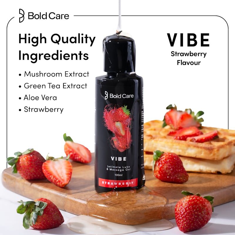 Bold Care Vibe Strawberry Flavor Massage Gel - Distacart
