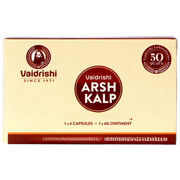 Vaidrishi Arsh Kalp Kit (6 Capsules & 1 Tube of 6gm Ointment) - Distacart