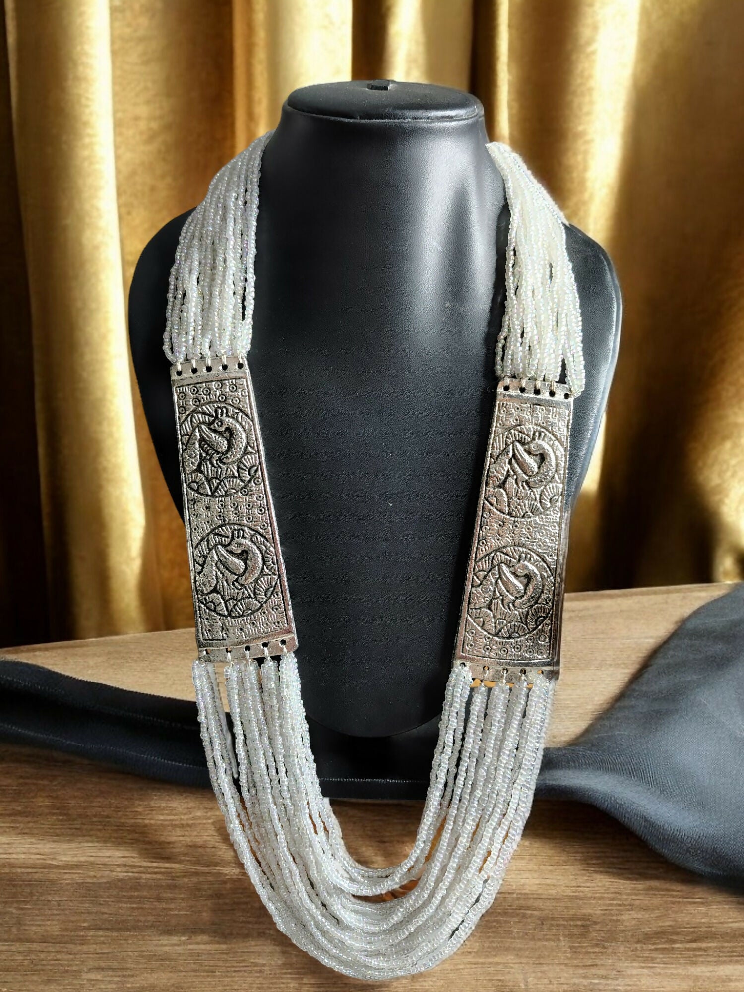 Inhanns Saree Shobha Statement Necklace - White Necklace - Distacart