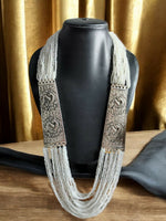 Thumbnail for Inhanns Saree Shobha Statement Necklace - White Necklace - Distacart
