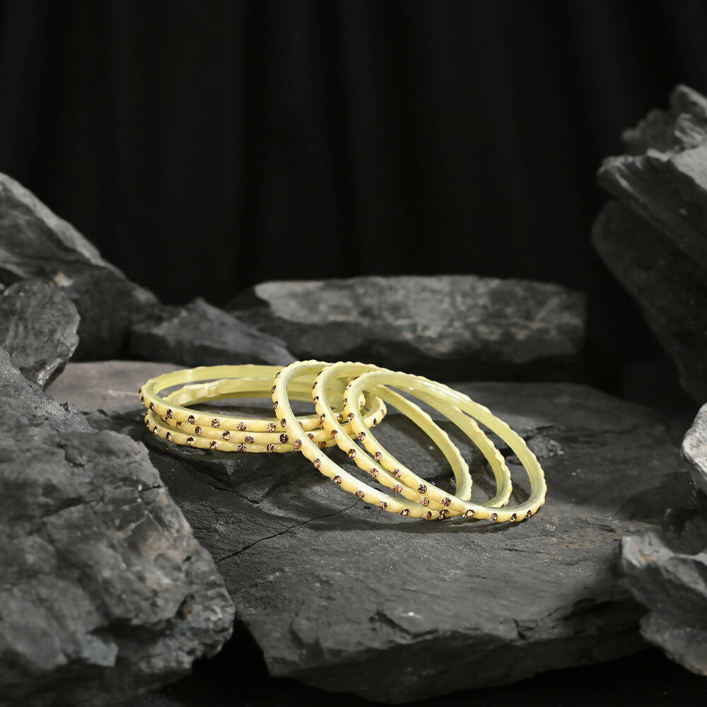 Afast Elegant Bridal & Wedding Party Fashion Bangle/Kada Set, White, Glass, Pack Of 12 Model No- A16 - Distacart