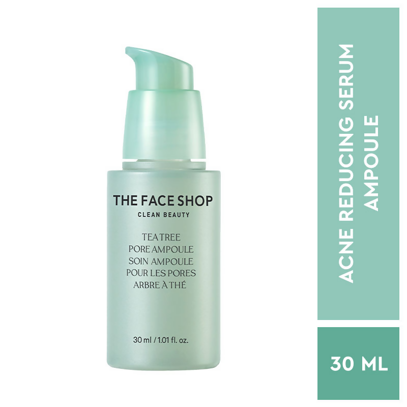 The Face Shop Tea Tree Pore Ampoule With AHA, Ip BHA, PHA & Hyaluronic Acid, For Oily & Acne Skin - Distacart