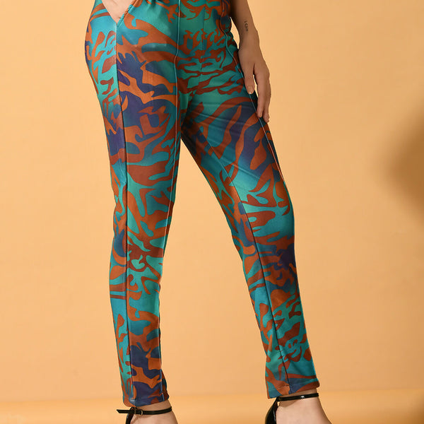 Myshka Women's Multi Slim Fit Party Trouser - Distacart