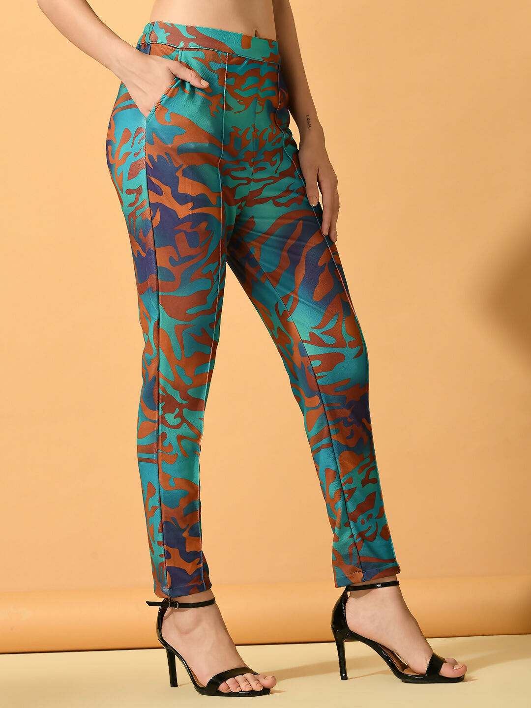 Myshka Women's Multi Slim Fit Party Trouser - Distacart