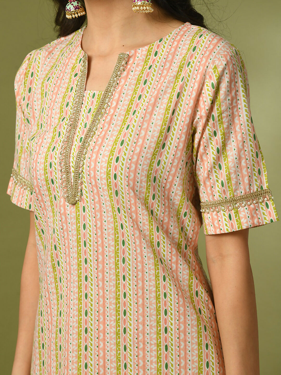 Myshka Women's Multi Printed Cotton Straight Party Kurta Set - Distacart