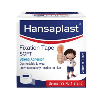 Hansaplast Soft Fixation Tape for Wound Dressing - 2.5cm X 9mtr (12 Count (Pack of 1)) - Distacart