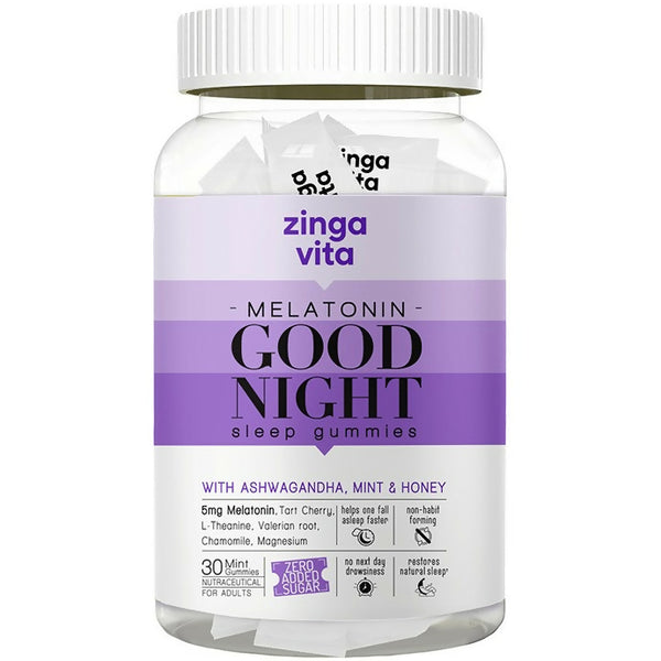 Zingavita Melatonin 5mg Good Night Sleep Gummies - Distacart