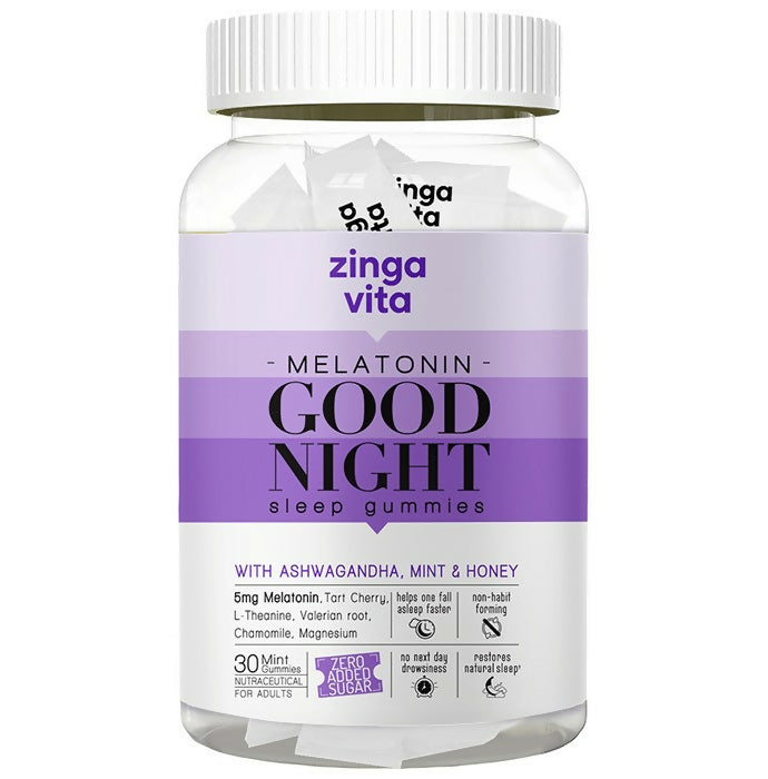 Zingavita Melatonin 5mg Good Night Sleep Gummies - Distacart