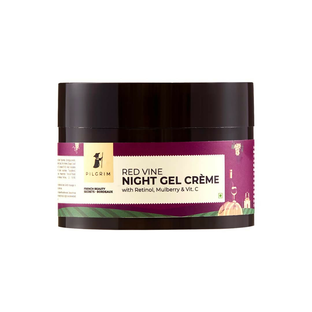 Pilgrim French Red Vine Anti Aging Night Cream with Retinol, Mulberry & Vitamin C For Glowing Skin & Skin Repair - Distacart
