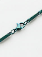 Thumbnail for NVR Men's Handcrafted Green Rhodium Plated Chain - Distacart