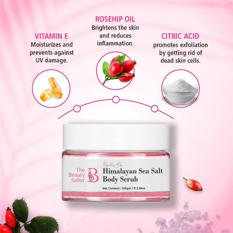The Beauty Sailor Sparkling Skin Himalayan Sea Salt Body Scrub - Distacart