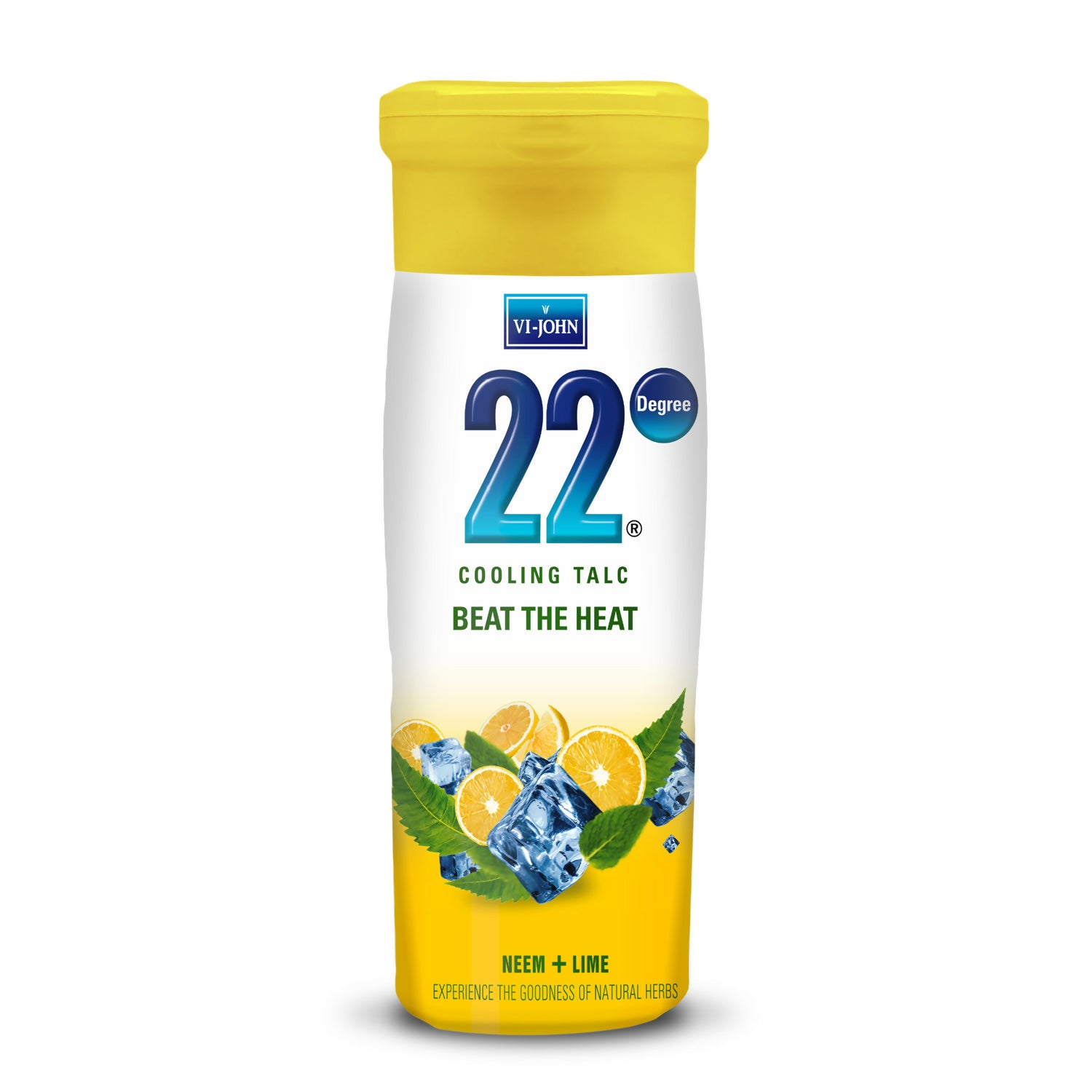 VI-JOHN 22 Degree Cooling Talc Beat the Heat Neem and Lime - Distacart