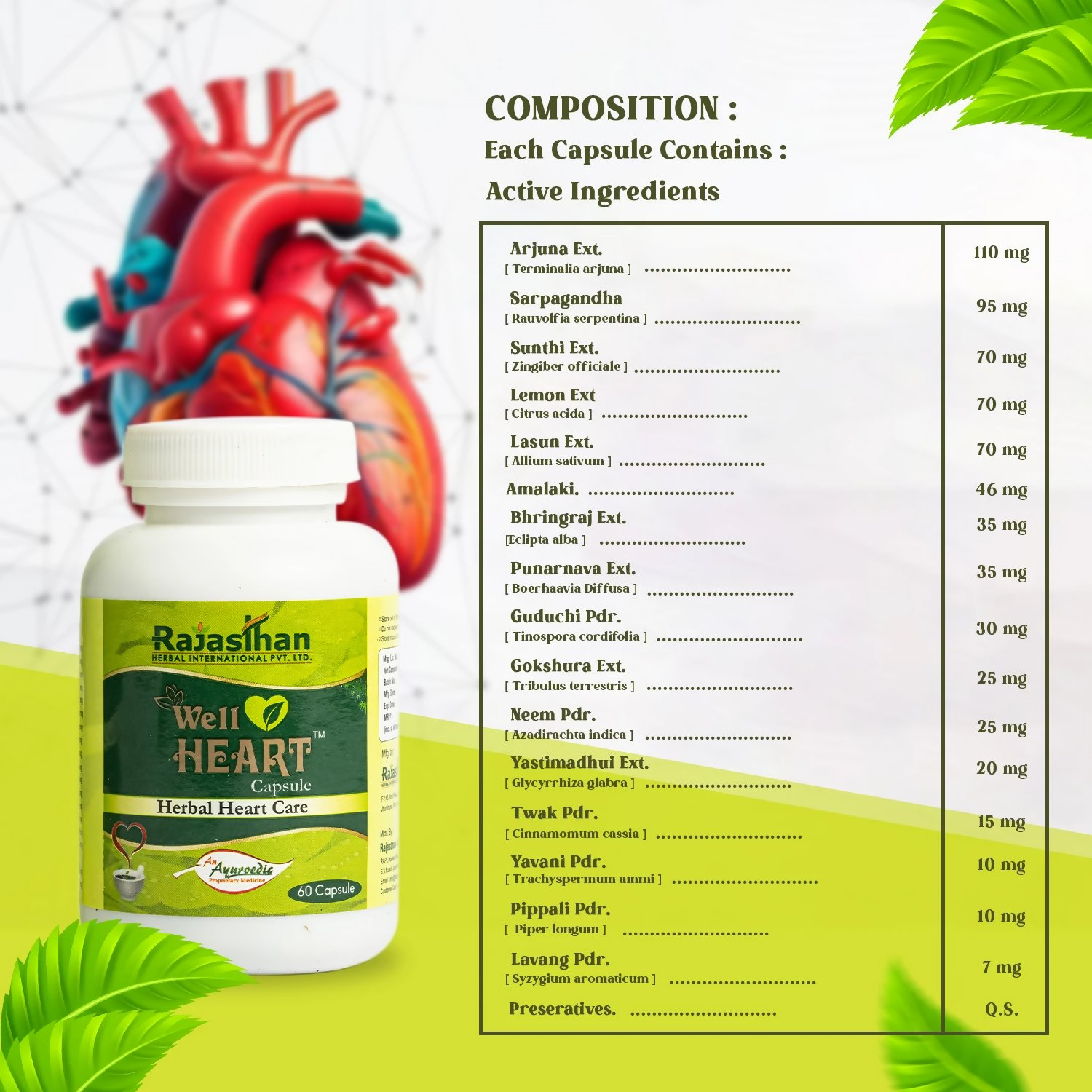 Rajasthan Herbals Well Heart Capsules