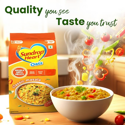 Sundrop Heart Classic Masala Oats With Millets - Dista
