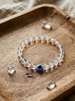 Thumbnail for NVR White Crystal Evil Eye Bracelet for Men & Women - Distacart