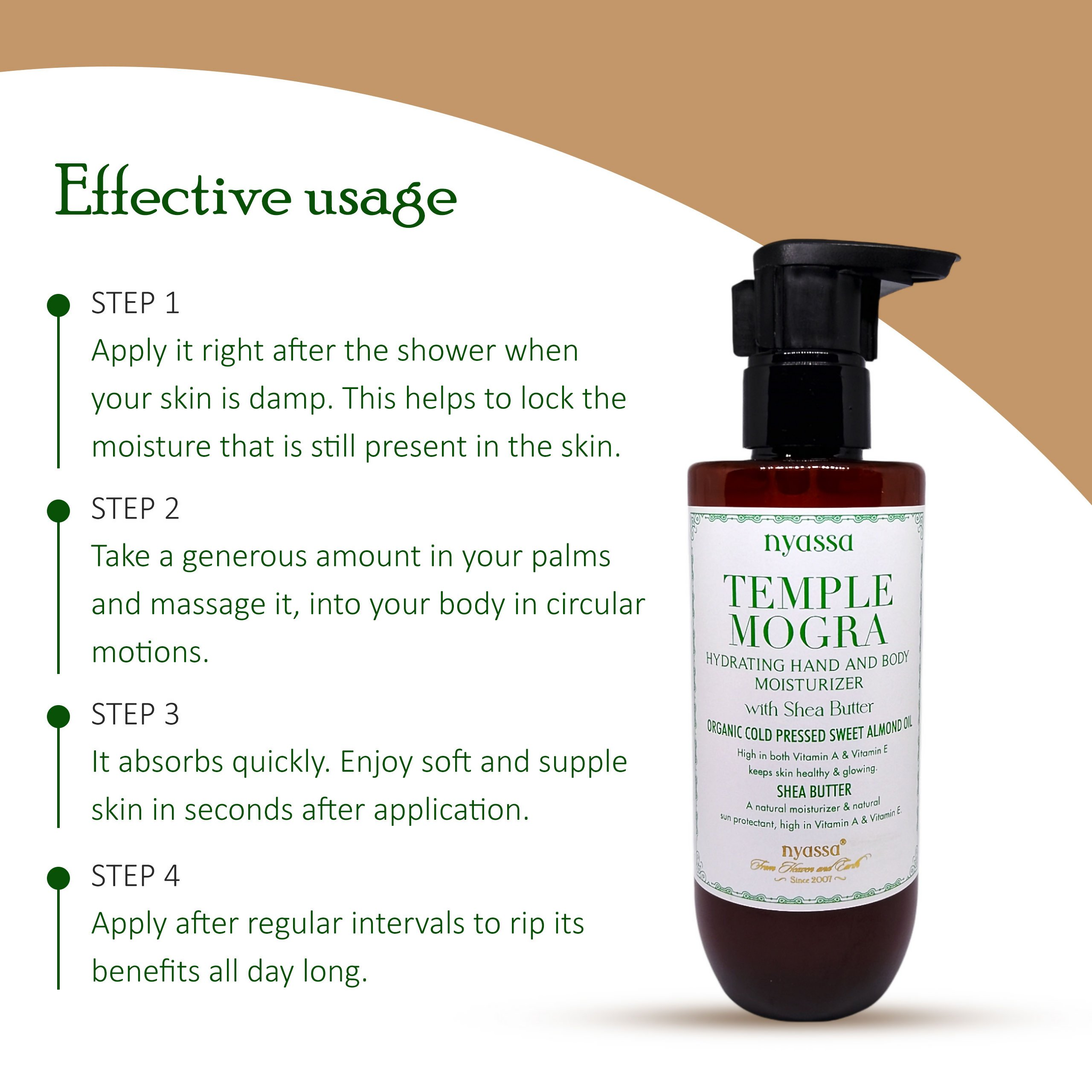 Nyassa Temple Mogra Hand And Body Moisturizer - Dista