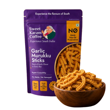 Sweet Karam Coffee Garlic Murukku Sticks - Dista