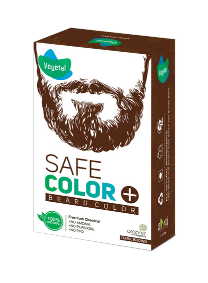 Vegetal Safe Color For Beard - Dark Brown - Distacart