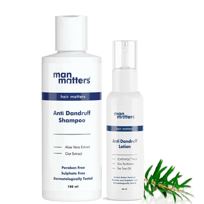Man Matters Anti Dandruff Shampoo & Dandruff Removal Lotion Combo - Distacart
