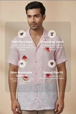 Thumbnail for Melon — White Embroidered Linen Shirt by Hilo Design - Dista
