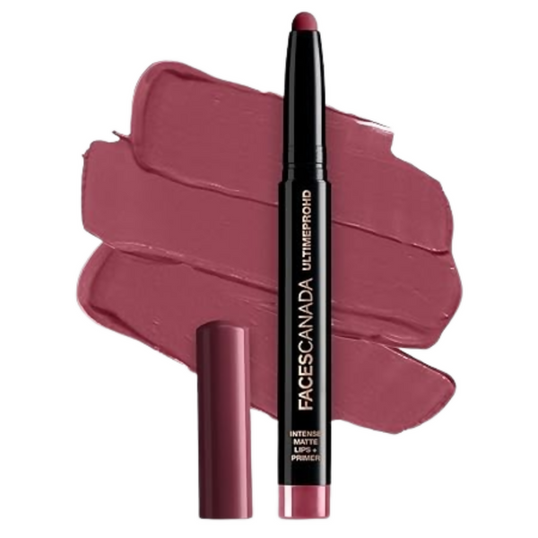 Faces Canada Ultime Pro HD Intense Matte Lipstick + Primer - Magnetic (Nude) - Distacart