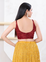 Thumbnail for Joban Fashion Red Gajji Silk Sleeveless Back Open Blouse