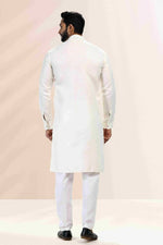 Thumbnail for Raivat Ethnic Linen Cotton Pintux Work Kurta Pajama In Cream Colour - Dista
