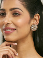 Thumbnail for Nuyug 22k Gold Plated Round Stud Earrings