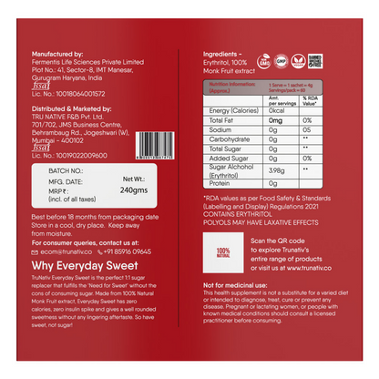 Trunativ Everyday Sweet 1:1 Sugar Replacer - Distacart
