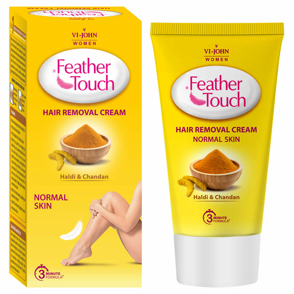 VI-JOHN Women Feather Touch Haldi & Chandan Hair Removal Cream for Women For Normal Skin, Suitable for Legs, Underarms, Bikini Line, Arms