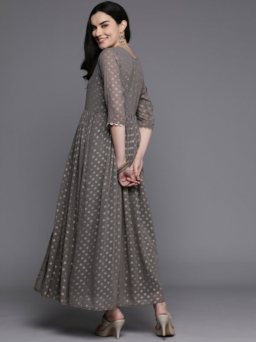 Ahalyaa Women's Traditional wear Kurta Set - Grey - Distacart