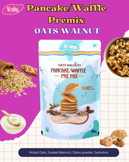 Vedas Kitchen Oats Walnuts Waffle/Pancake Premix - Dista