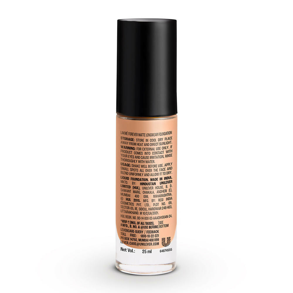 Lakme Forever Matte Longwear Foundation - Natural Coral - Distacart