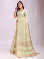 Thumbnail for Astita Organza Light Green Saree