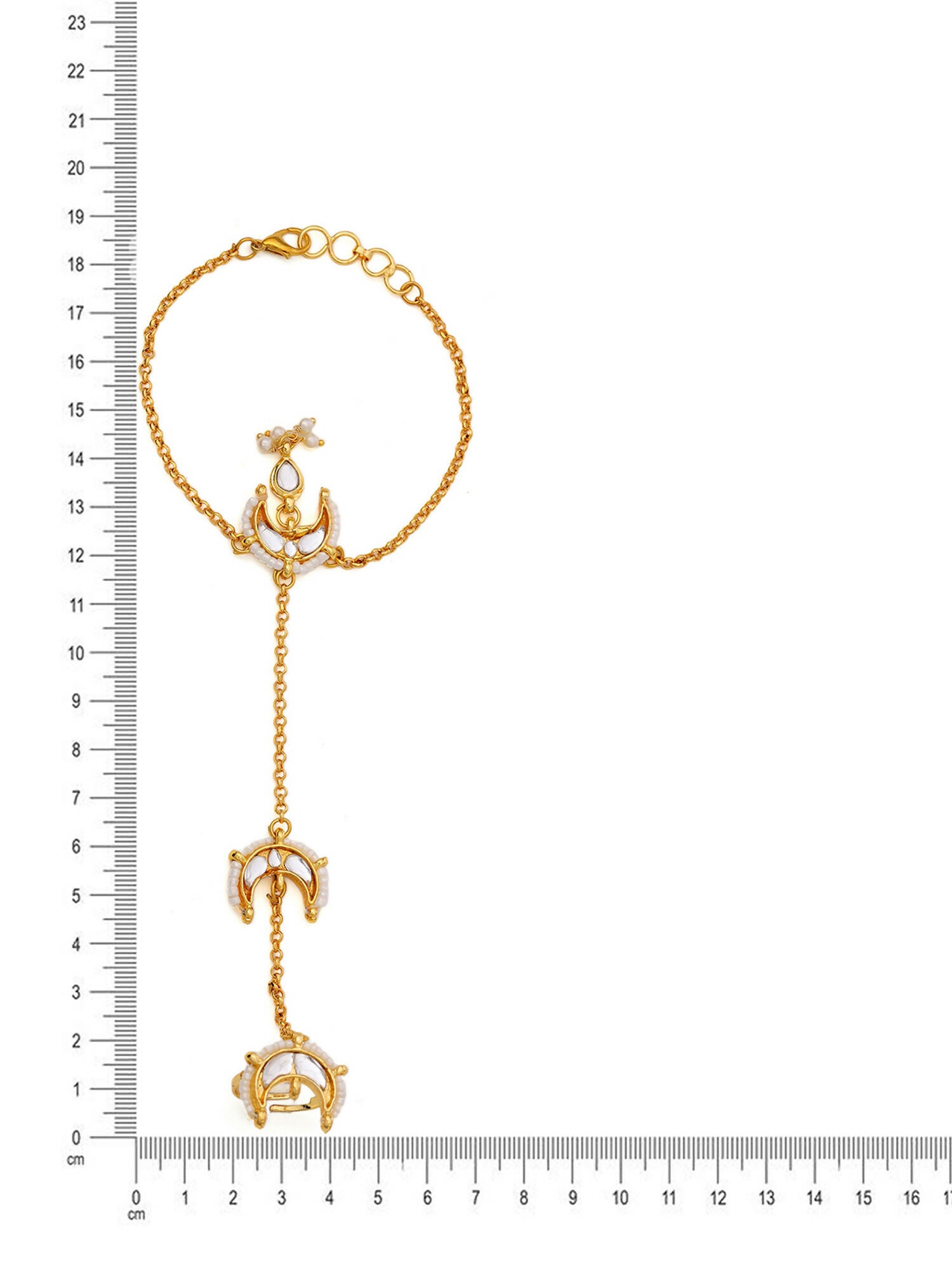 Ruby Raang Gold Chand Kundan Haath Phool