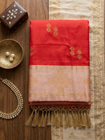 Thumbnail for Shree Shyam Fashion Red Soft Silk Saree - Distacart
