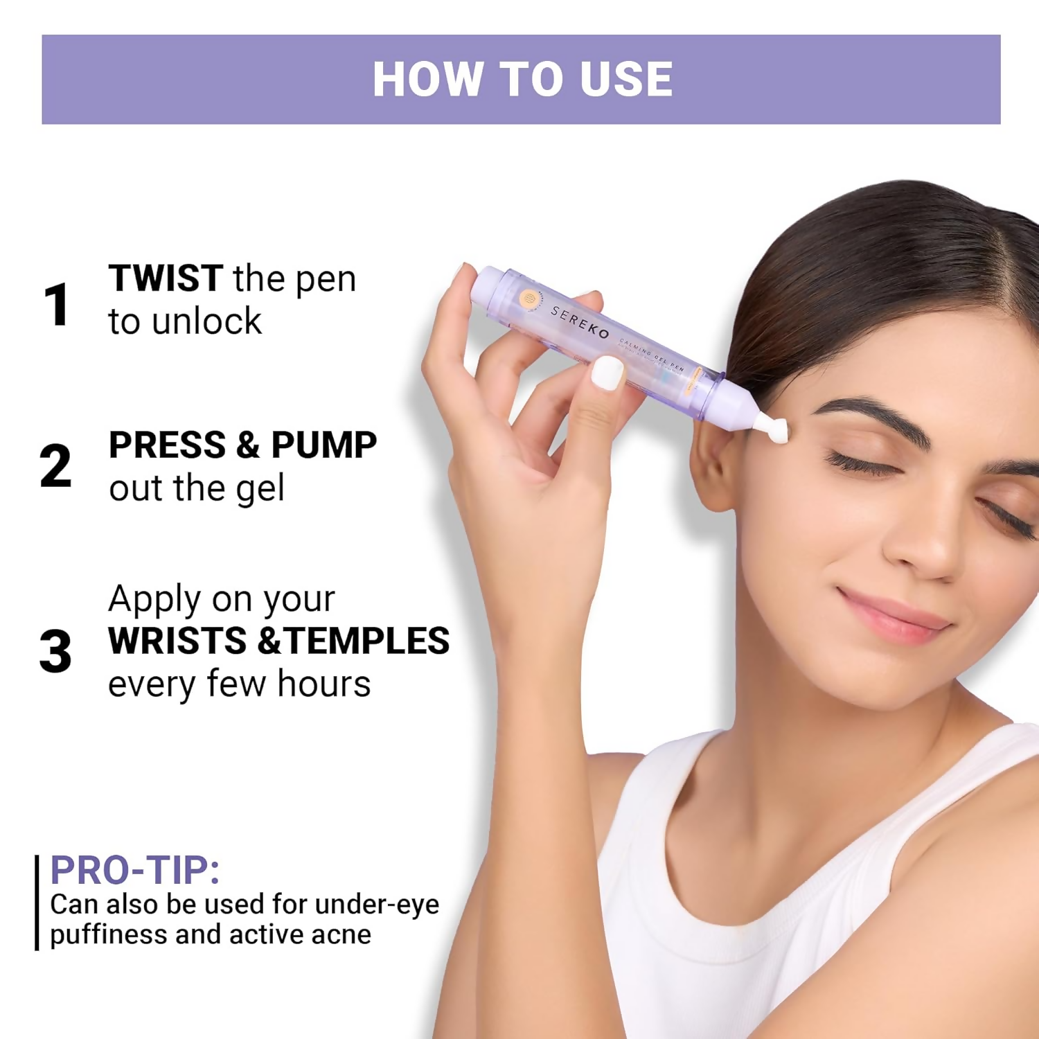 Sereko Calming Under Eye Cream Gel Pen - Distacart